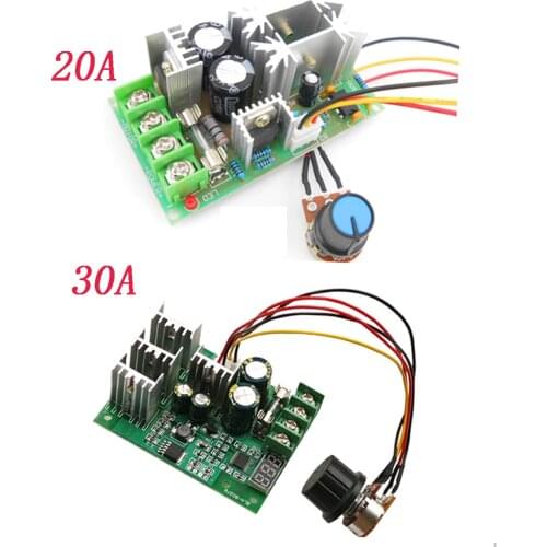 DC10-60V dc motor speed regulator 12v 24v 36v 48v high power drive module motor speed controller pwm current regulator 20a
