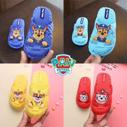 Paw Patrol Anime Cartoon Marshall Childrens Slippers Cute Beach Shoes Boys Girls Bathroom Kids Antiskid Slippers Soft Baby Shoe