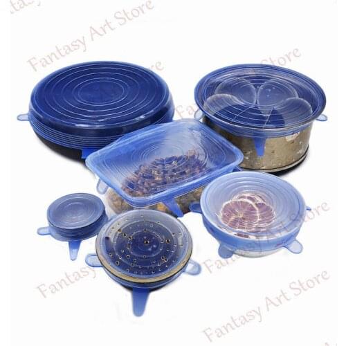 food Silicone Stretch Lid, Universal Lid, Bowl, Pot, Lid, Pot, Cooking, Food Preservation Lid, 6 Sizes
