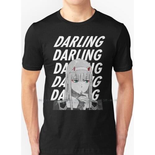 Zero Two " Darling " Darling In The Franxx T Shirt 100% Pure Cotton Darling In The Franxx Zero Two Zerotwo 02 Best Girl Anime