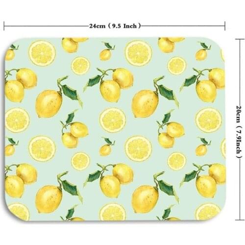 Watermelon Slice Mouse Pad Summer Fruit Watercolor Black Seeds Gaming Mousepad Rubber Large Pad Non-Slip for Computer