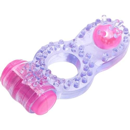 IKOKY Clit Stimulator Sex Toys for Men Male Penis Vibrator Vibrating Ring Silicone Adults Products Cock Ring Dual Pleasure