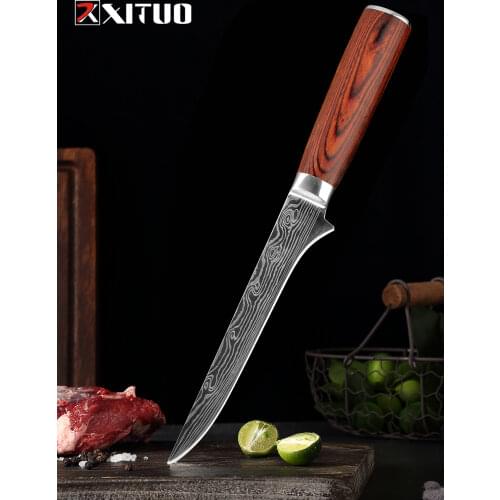 Kitchen Knives Stainless Steel 5.5" inch 7CR17 Multifunctional Japanese Style Fruit Paring Bone Knife Meat Cleaver Kitchen tool