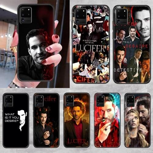 Lucifer TV Phone case For Samsung Galaxy Note 4 8 9 10 20 S8 S9 S10 S10E S20 Plus UITRA Ultra black silicone funda trend coque