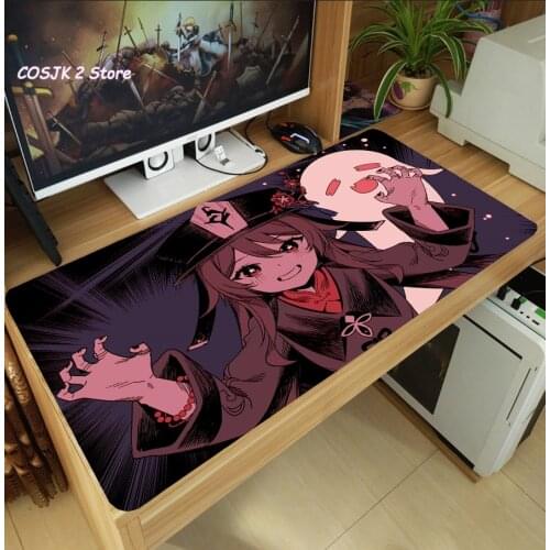 Game Genshin Impact Hu Tao Cute Large Mouse Pad Thicken Laptop Gaming Mice Mat Desk Keyboard Mat Anti-Slip Playmat Cosplay Gift