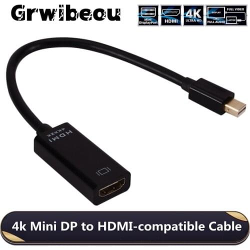 Grwibeou 4k Mini Displayport To HDMI-compatible Cable DP 1.4 Display Port Converter For TV Projector Apple Macbook Air Pro