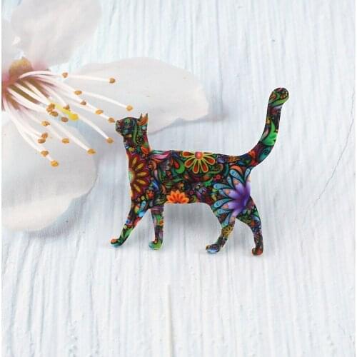 Cartoon Cute Cat Series Brooches Acrylic Brooches Pins Clothes Collar Lapel Pin Bag Metal Pin Decorative Badge Jewelry For Lover