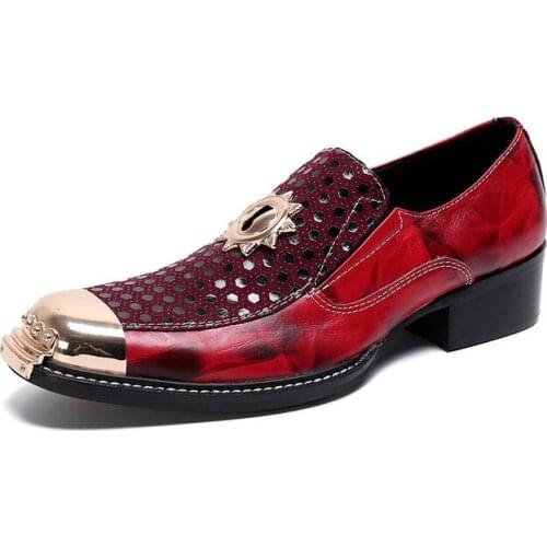 Japanese Type Fashion Mens Shoes New Design Pointed Iron Toe Genuine Leather Dress Shoes Men Party and Wedding Zapatos 2021