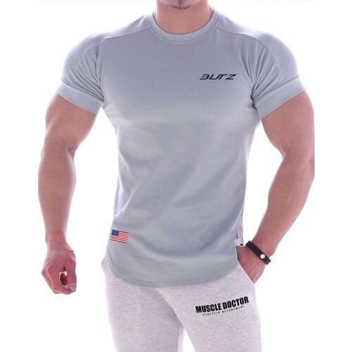 Mens Summer New Quick-drying Fitness Sports Leisure T-shirt