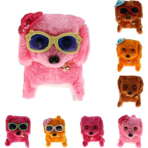 Newest Funny Electronic Plush Toys Walking Barking Tail Wagging Puppy Dog Electronic Toy RC Animal Kids Toys Child Birthsay Gift