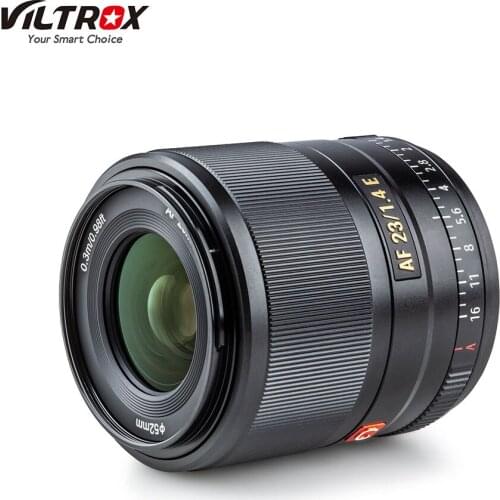 VILTROX AF23/1.4E 23mm F1.4 Large Aperture Humanistic Prime Lens Auto/ Manual Focus Lens APS-C For Sony Camera A6000 A6300 A6600