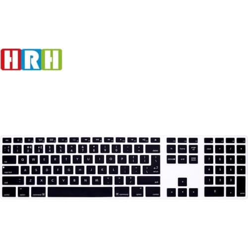 HRH Highly Transparent Silicone Keyboard Cover Keypad Skin For IMac G6 MB110LL/B and MB110LL/A with Numeric Keypad NumberPad