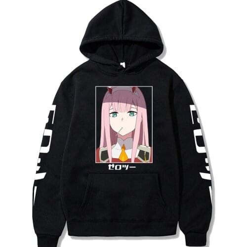 Darling In The Franxx Anime Harajuku Zero TWO Beautiful Girl Print Hoodie Men/women Tops Loose Summer Long-sleeve