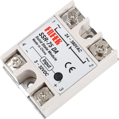 24V-380V 50A 250V SSR-50DA Solid State Relay Module 3-32V DC To AC SSR-50 DA SSR for PID Temperature Controller Voltage