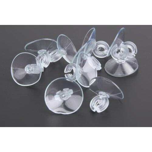 10X Aquarium Sucker Suction Cup for 4/6mm Air Line Pipe Tube Wire Holder Transparent For window decoration wedding Car glass#38