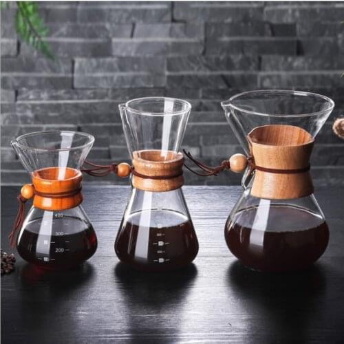 2 pcs Stainless Steel Filter Pot Resistant Glass Maker Coffee Pot 400ml 600ml 800ml Espresso Coffe Machine tea water Pot set