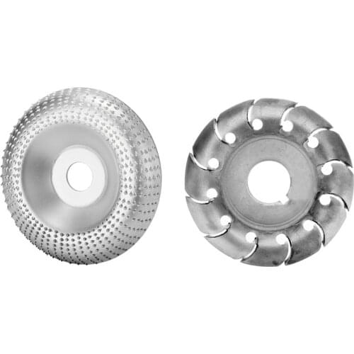 2Pcs Angle Grinder Disc Wood Carving Disc Grinding Wheel Carving Abrasive Disc 12 Teeth Wood Polishing Shaping Disc