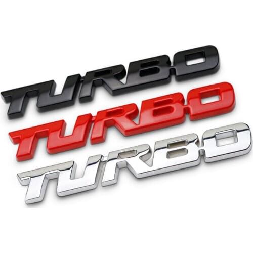 3D Car Emblem Sticker TURBO METAL GRILL Rear Trunk Car Badge for Audi BMW Ford focus VW golf 4 5 6 Peugeot DS Renault