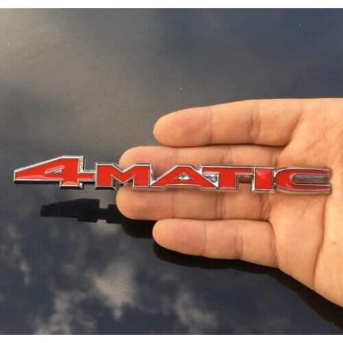 3D Metal Red 4MATIC Auto Trunk Tailgate Emblem Badge Decals Sticker Car Accessories