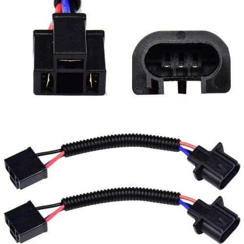 YUNPICAR H13 9008 to H4 9003 Adapter Pigtail Wire Connector Headlight Conversion Retrofit for Jeep Wrangler JK TJ or Trucks 2pcs