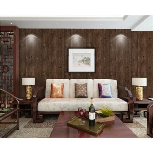 Beibehang Retro simulation of wood Chinese canteen wallpaper board cafe barber clubhouse project 3d wallpaper papel de parede