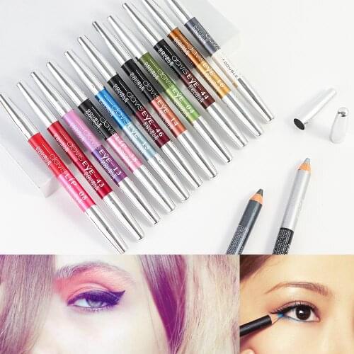 Double-headed Durable Sweatproof Eyeliner Pencil Eye Shadow Pencil lasting Eye Liner Pencil Pigment Waterproof Eye Makeup Tools