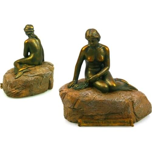 Hot Sale Denmark Mermaid Creative Resin Crafts World Famous Landmark Model Tourism Souvenir Gifts Collection Home Decor