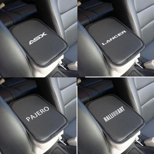 Interior Universal Size Car Armrest Pad Covers for Mitsubishi ASX Lancer Outlander RVR Pajero Sport Accessories Car Styling
