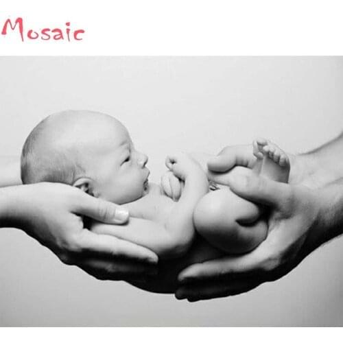 Diamond Painting Full Square round Portrait Little Baby Embroidery Sale Picture Rhinestone Diamond Mosaic Home Decor Dropship