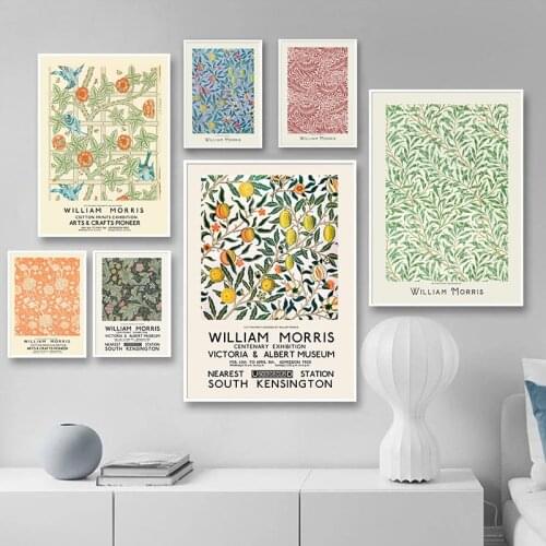 William Morris Flowers Abstract Plant Wall Print Canvas Painting Nordic Poster Pictures Vintage Pictures Living Room Home Decor