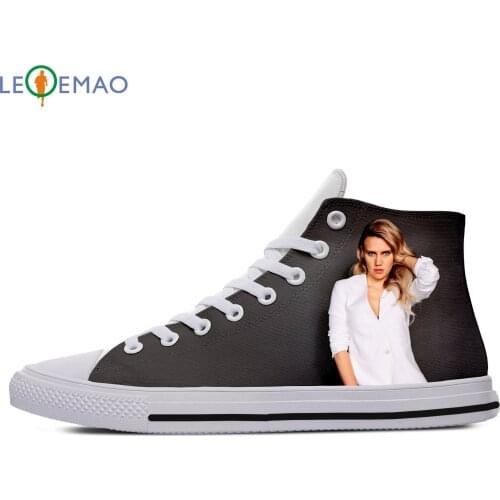 Custom Spring Autumn Canvas Shoes Kate McKinnon High Quality Handiness Flats Mens Casual Shoes Comfortable Big White Zapatillas