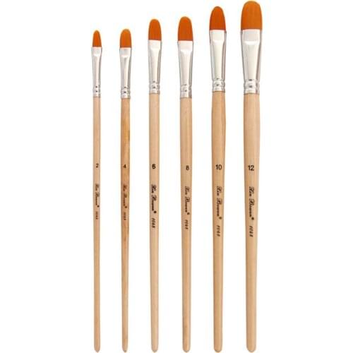 Paint Tool 6PCS Oil Paint Brush Different Size Nylon Hair Brushes For Colorful Water Painting R20