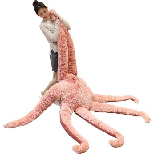 Cute Net Red Octopus Plush Toy Giant Soft Animal Doll Sleep Pillow Tatami for Girlfriend Gift Sofa Bed Decoration 145cm 258cm