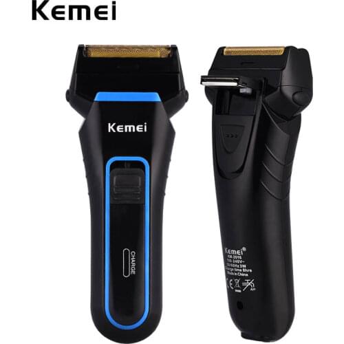 Kemei Mens Electric Shaver Razor Rechargeable Reciprocating Double Blade Shaving Machine Groomer Wet and Dry Use 43D