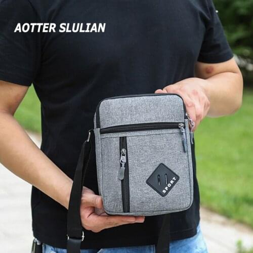 Men Chest Bags Diagonal Mini Shoulder Multi-Function Square Mobile Phone Bag Outdoor Sports Bag Fashion Oxford Wide Shoulder Bag