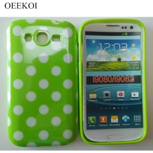 OEEKOI Polka Dots Soft TPU Gel Cover Case for Samsung Galaxy Grand Duos i9080 i9082 Free Shipping