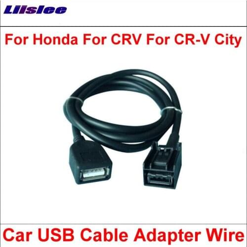 Liislee Original Plugs To USB Adapter Conector For Honda CRV CR-V City Car CD Radio Audio Media Cable Data Wire
