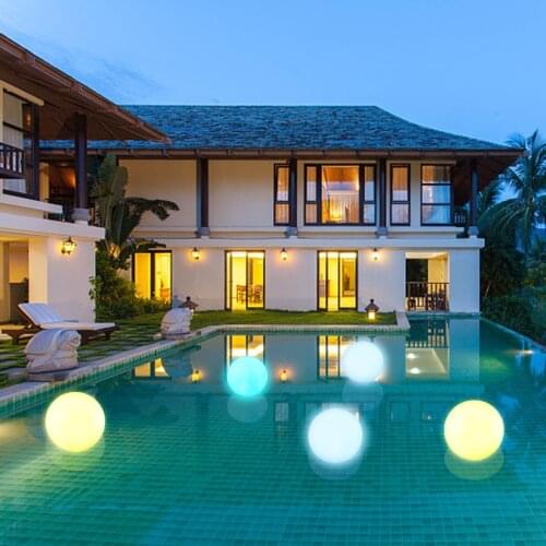 1pc Pool Floating Light Color-changing Led Pool Ball Lights Bath Toy For Outdoor Gardening Swimming Garden Party Art Decoration