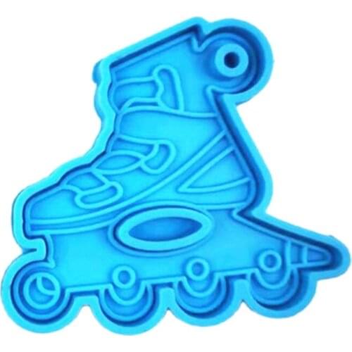 Roller Skates Skateboard Shaped Keychain Epoxy Resin Mold Key Chain Pendants Silicone Mould DIY Crafts Jewelry Casting X4YA