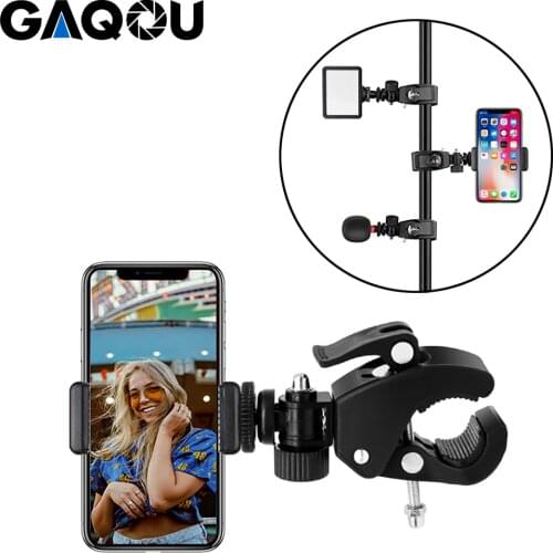 Mobile Phone Mount Holder Stand 360 Degree Rotation Tripod Monopod Clamp Clip for Webcam Live Video Light Chat Taking Photos