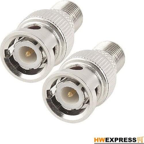 10 PCS BNC Male Plug to F Type Female Jack TV Adapter RF Coax Connector