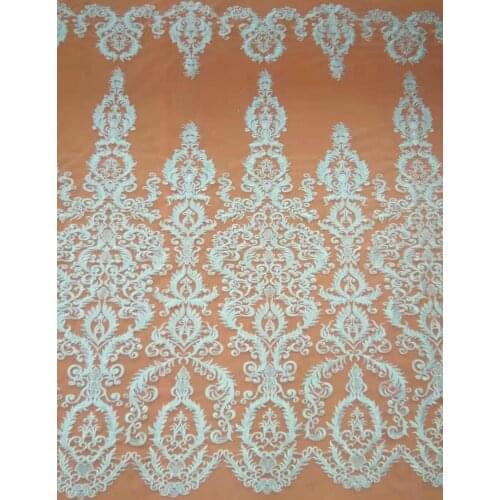 Bridal African Net Lace Embroidered Lace Fabric For Wedding dress 10 yards/Lot