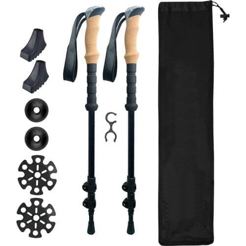 Trekking Poles Hiking Poles Carbon Fiber Folding Hiking Sticks Collapsible Nordic Walking Sticks Walking Poles