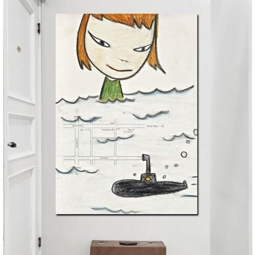 Yoshitomo Nara Cartoon HD Print Canvas Art Pictures Sleepwalking Doll Drawing Japanese Painting Poster For Baby Kids Room Decor