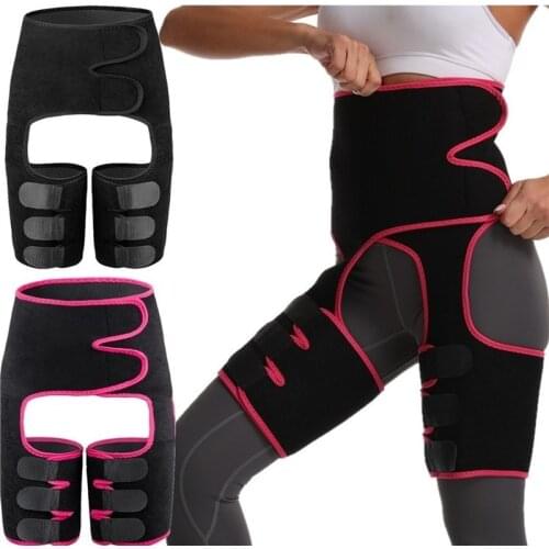 Women thigh trimmer high waste waist shaper leg slimming belt compression brace toned butt lifter muscles wraps tummy cotrol