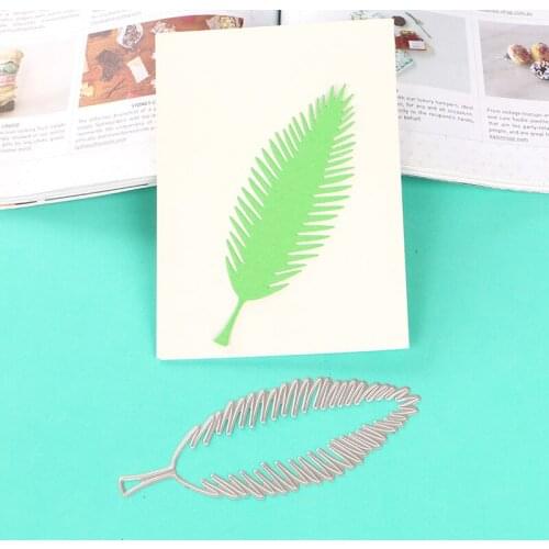 030168 1pc coco leaf stencil metal Cutting dies for DIY papercraft project Scrapbook Paper Album greeting cards