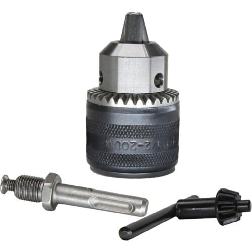 1.5 ~ 13mm Keyed Drill Chuck 1/2 inch 20UNF with Key and SDS plus Adapter
