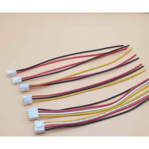 10Pcs 3.96mm VH Plug Cable 20cm 2P/3P/4P VH3.96 Single Head Wire 200mm Length