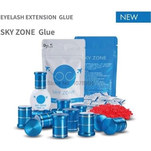 100pcs New Sky Zone Glue for Eyelash Extensions Low Irritation Fume Suit for Sensitive Eye False lash beauty