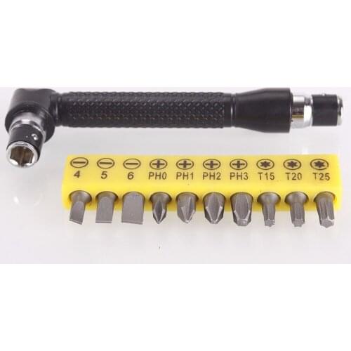 11Pcs/Set Screwdriver Bit Two Way 1/4 Inch Hex Socket Torque Wrench Universal Double Head Hand Tool Ratchet Wrench Tools Driver